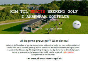 Gratis Weekend Golf - Dag 1 @ Aabenraa Golfklub